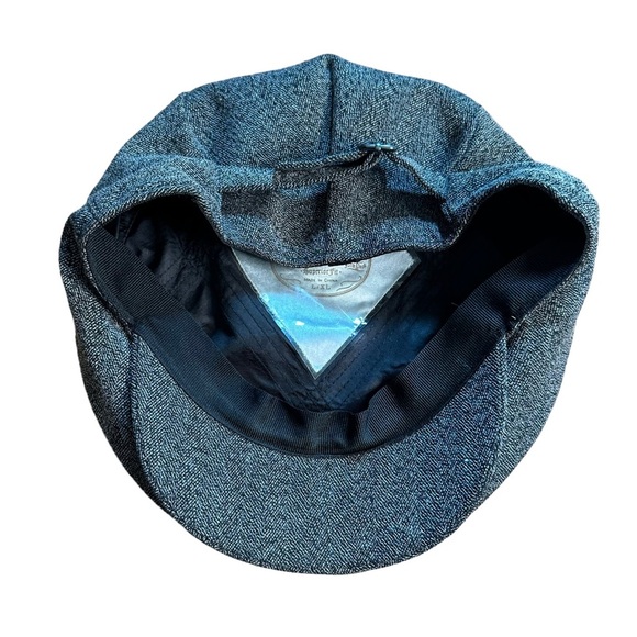 J. Crew | Grey Wool Herringbone Classic Driving Cap Size L/XL - Picture 5 of 8